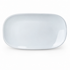 96 Pieces Opal Glass Serving Plate, Rounded Rectangle, 12 Inch