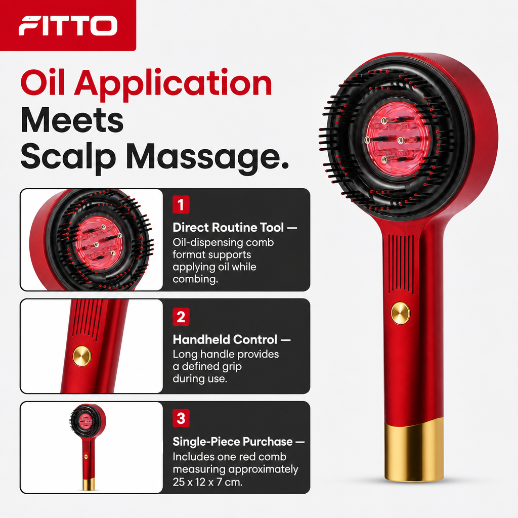 60 Pieces Red Oil-Dispensing Scalp Massage Comb, 1 Piece, Handheld Hair and Scalp Care Tool