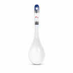 144 Pieces Melamine Rice Ladle with Decorative Handle, White, 30 cm
