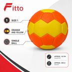 96 Pieces Handball Size 1, Orange and Yellow, Single Ball