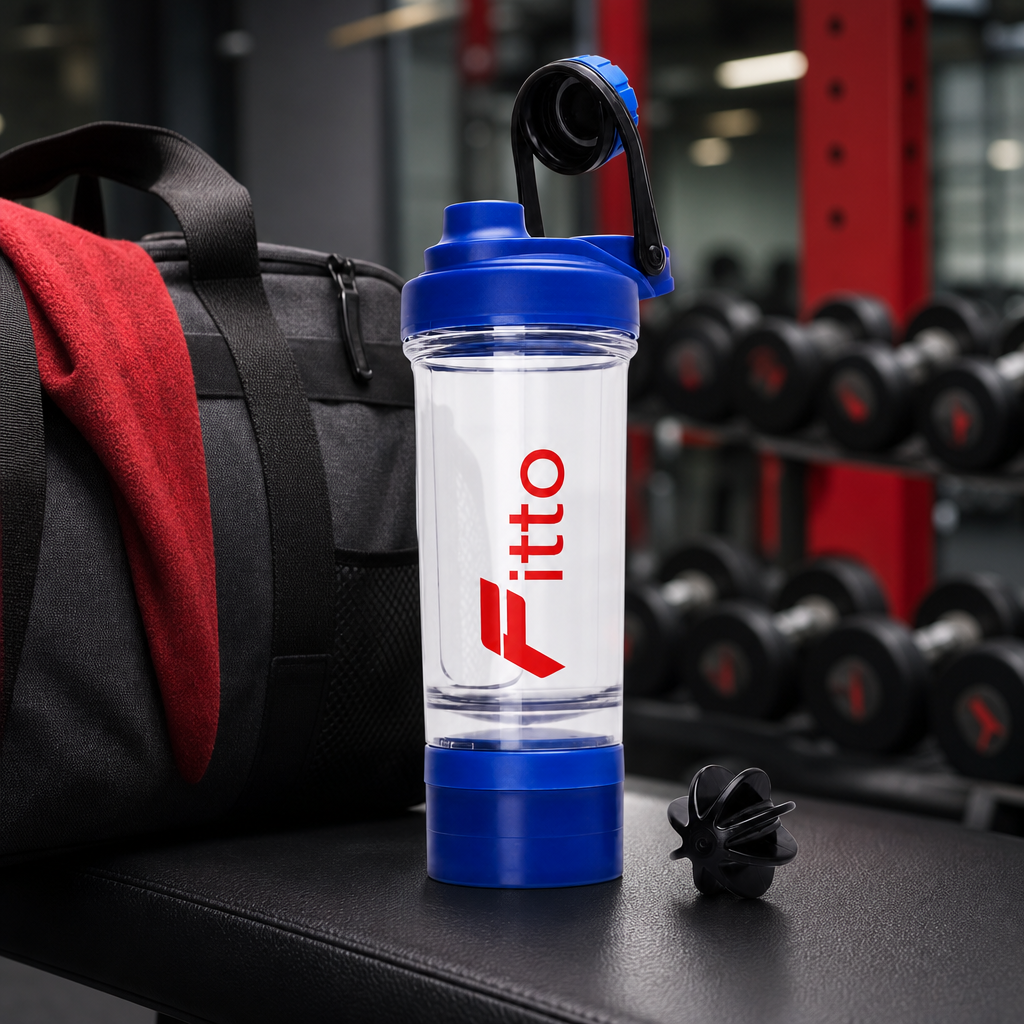 96 Pieces Protein Shaker Bottle with Mixing Ball and Carry Handle, Single Sports Water Bottles