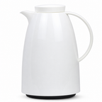 72 Pieces Plastic Vacuum Flask with Glass Refill, 1 Litre, White and Gold
