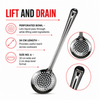 96 Pieces Stainless Steel Basting Skimmer, Perforated Cooking Utensils, Size No. 6, 34 cm