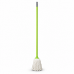 96 Pieces Cotton Mop with Painted Iron Handle, 120 cm, 200 g Mop Head, Green