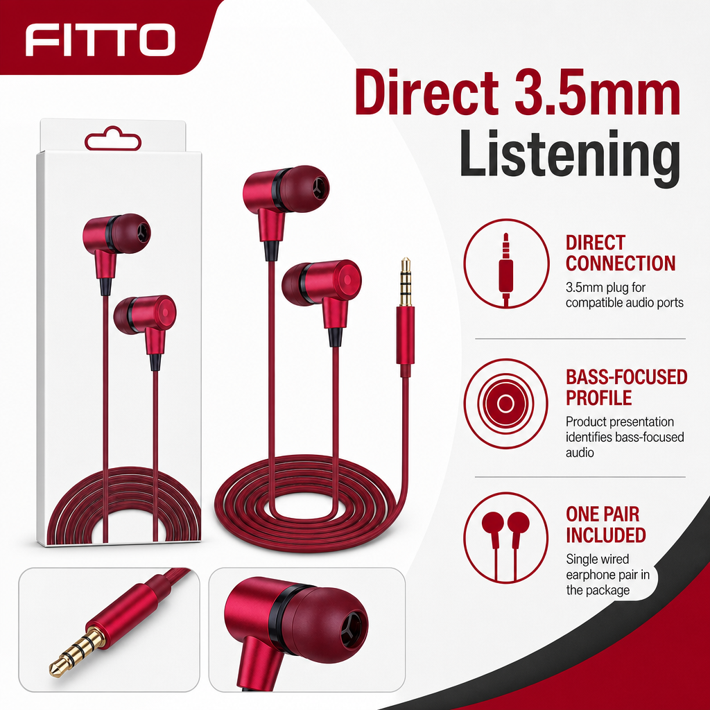 240 Pieces 3.5mm Wired HiFi Earphones with Strong Bass for Music and Audio Listening