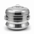 48 Pieces Stainless Steel Multi-Tier Idli Steamer Pot with Domed Lid, 18-Idli Capacity