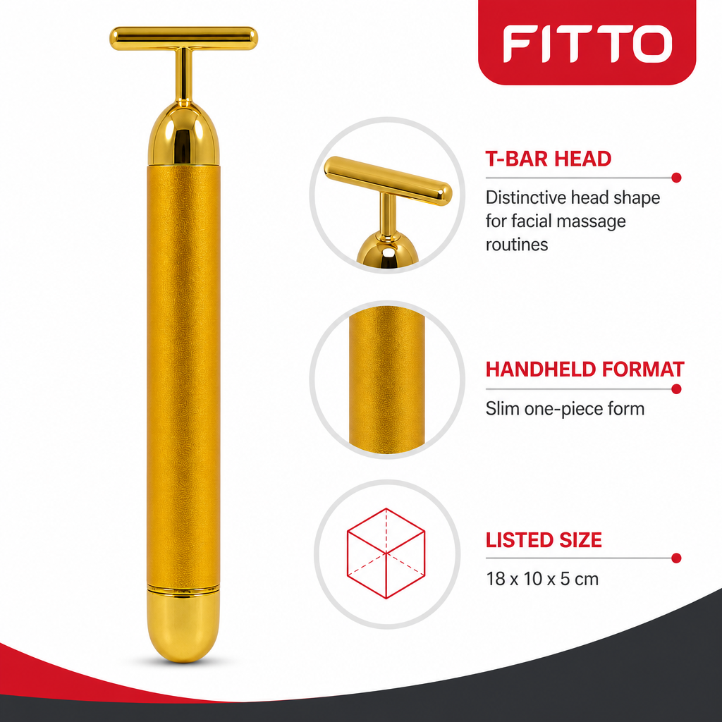 96 Pieces Gold Electric T-Bar Facial Massager, 1 Piece