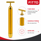 96 Pieces Gold Electric T-Bar Facial Massager, 1 Piece