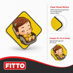 96 Pieces Car Safety Warning Sign, Yellow Diamond Vehicle Notice, 18 x 18 cm