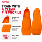 48 Pieces Swimming Fins for Training, One Pair, Size L EU 40–42