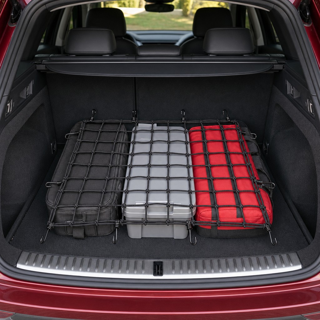 48 Pieces Elastic Cord Cargo Net, 120 x 180 cm, 12 Hooks for Vehicle Cargo