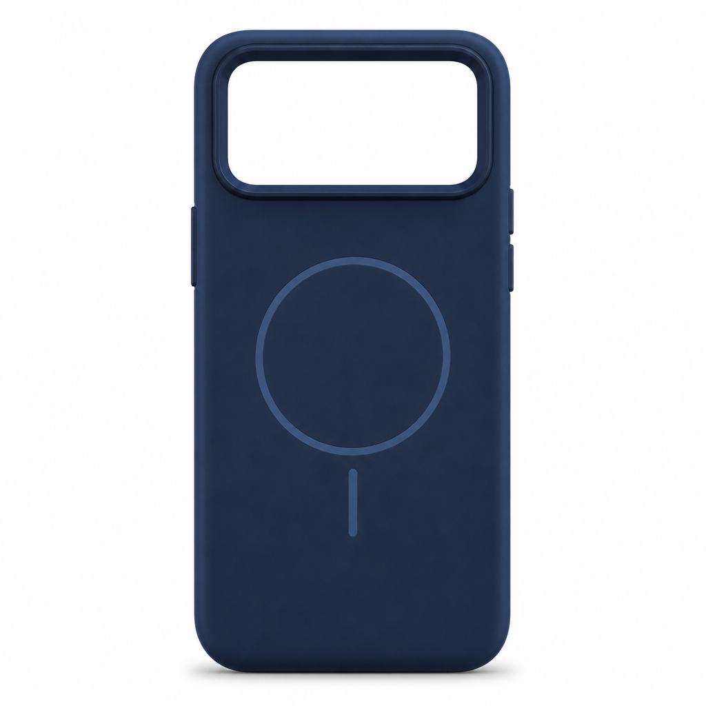 120 Pieces Silicone Magnetic Phone Cases with Raised Camera Protection, Navy Blue, 16 Pro Max
