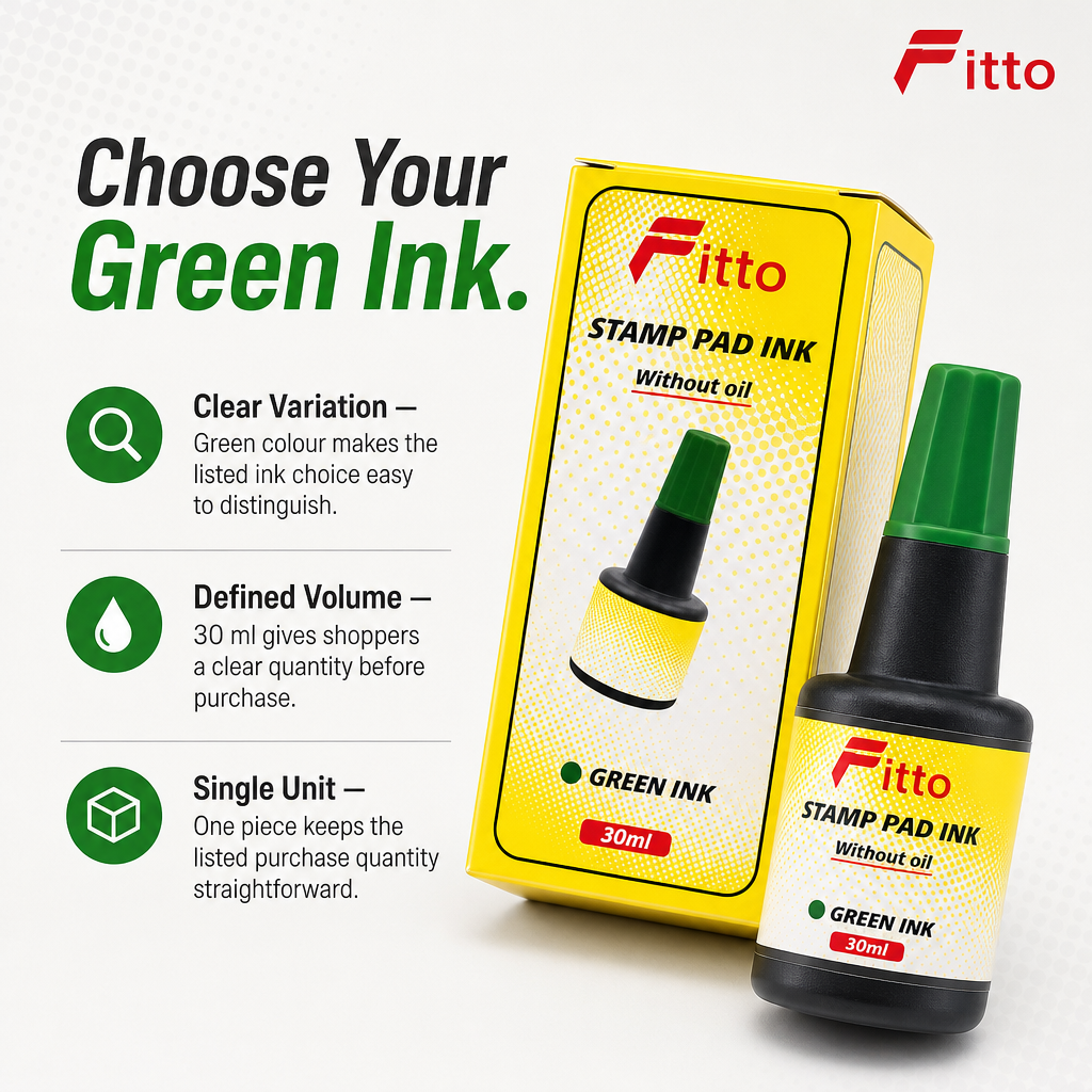 240 Pieces Green Stamp Pad Ink, 30 ml, 1 Piece