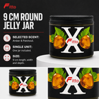 120 Pieces Car Air Fresheners Jelly, Amber & Patchouli Scent, Round Jar, 9 cm