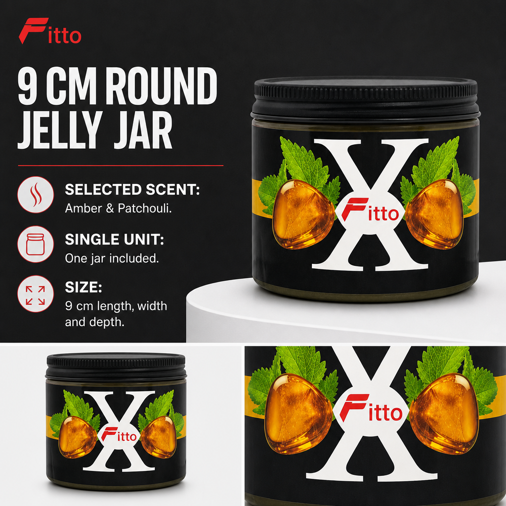 120 Pieces Car Air Fresheners Jelly, Amber & Patchouli Scent, Round Jar, 9 cm