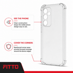 240 Pieces Clear Anti-Burst Protective Phone Cases with Reinforced Corners for FE Smartphone Variant