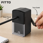 96 Pieces Manual Rotary Pencil Sharpener, Black Desktop Hand-Crank Sharpener for 7–8 mm Pencils, 1 Piece