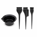 144 Pieces Black Hair Dye Application Kits with Mixing Bowl and Brushes, 4-Piece Set