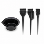 144 Pieces Black Hair Dye Application Kits with Mixing Bowl and Brushes, 4-Piece Set