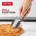 96 Pieces Stainless Steel Pizza Cutters with Wheel Blade, 25 cm, 1 Piece