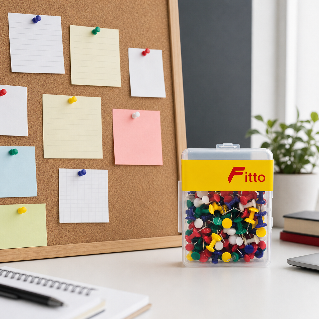 240 Pieces Push Pins, 100 Pieces, Multicolor Thumbtacks for Notice Boards, Office and School Use