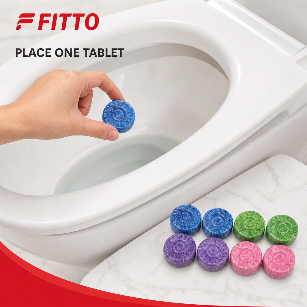 120 Pieces Toilet Cleaner Tablets, Multicolour Round Tablets, 8-Piece Pack for Toilet Care