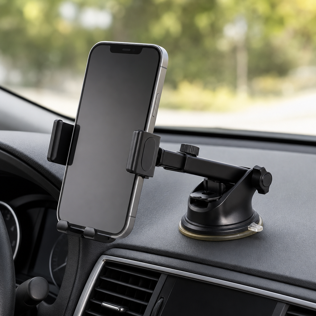 96 Pieces Car Phone Holder with Telescopic Suction Mount, Adjustable Grip Design for Vehicle Use