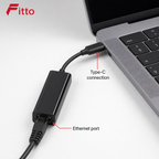 96 Pieces USB Type-C to Gigabit Ethernet Adapter, 10/100/1000Mbps Wired Network Converter