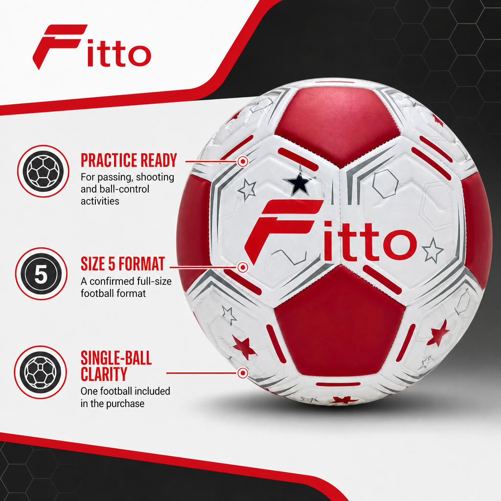 72 Pieces Football Size 5, White Ball with Coloured Panels for Training, Practice and Recreational Play