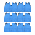 48 Pieces Mesh Sports Training Bib Vests, Small Size, Light Blue, 12-Piece Pack