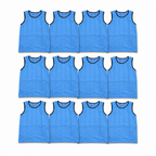 48 Pieces Mesh Sports Training Bib Vests, Small Size, Light Blue, 12-Piece Pack