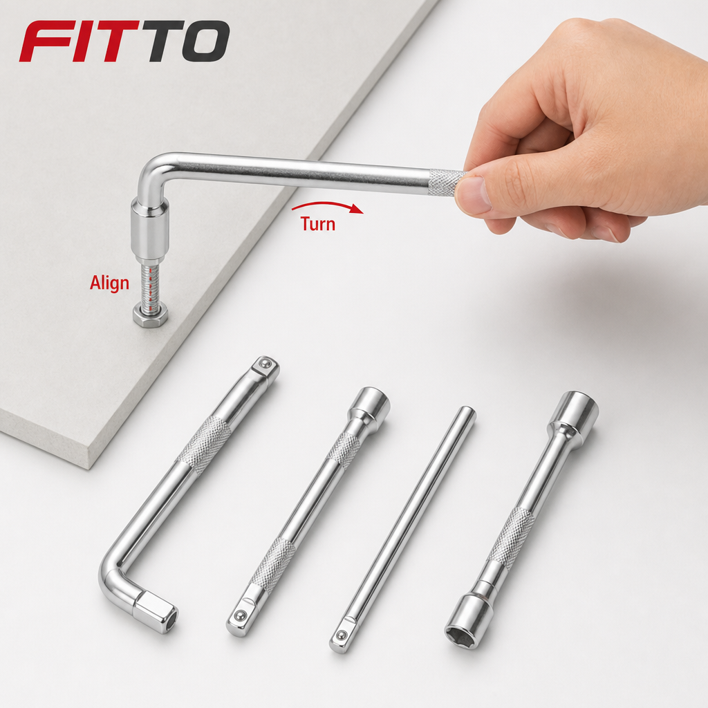 96 Pieces L-Type Socket Wrench Bar Set, 30 cm, Silver, 5 Pieces