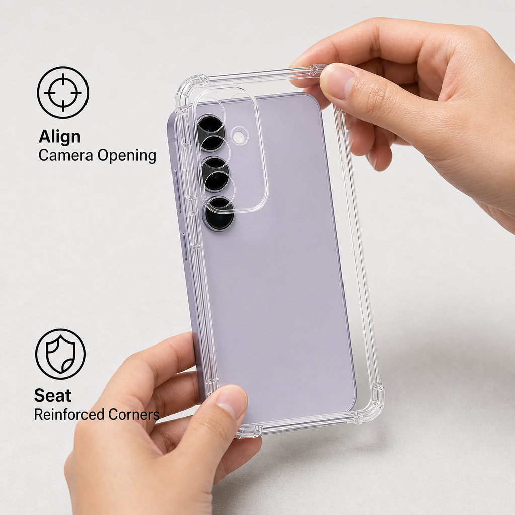 240 Pieces Clear Anti-Burst Protective Phone Cases with Reinforced Corners for 14-Series Phone