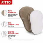 120 Pieces 2-in-1 Microfiber Car Wash Pad, Dual-Surface Vehicle Cleaning Tool, Beige and White, 27 x 14 x 7 cm