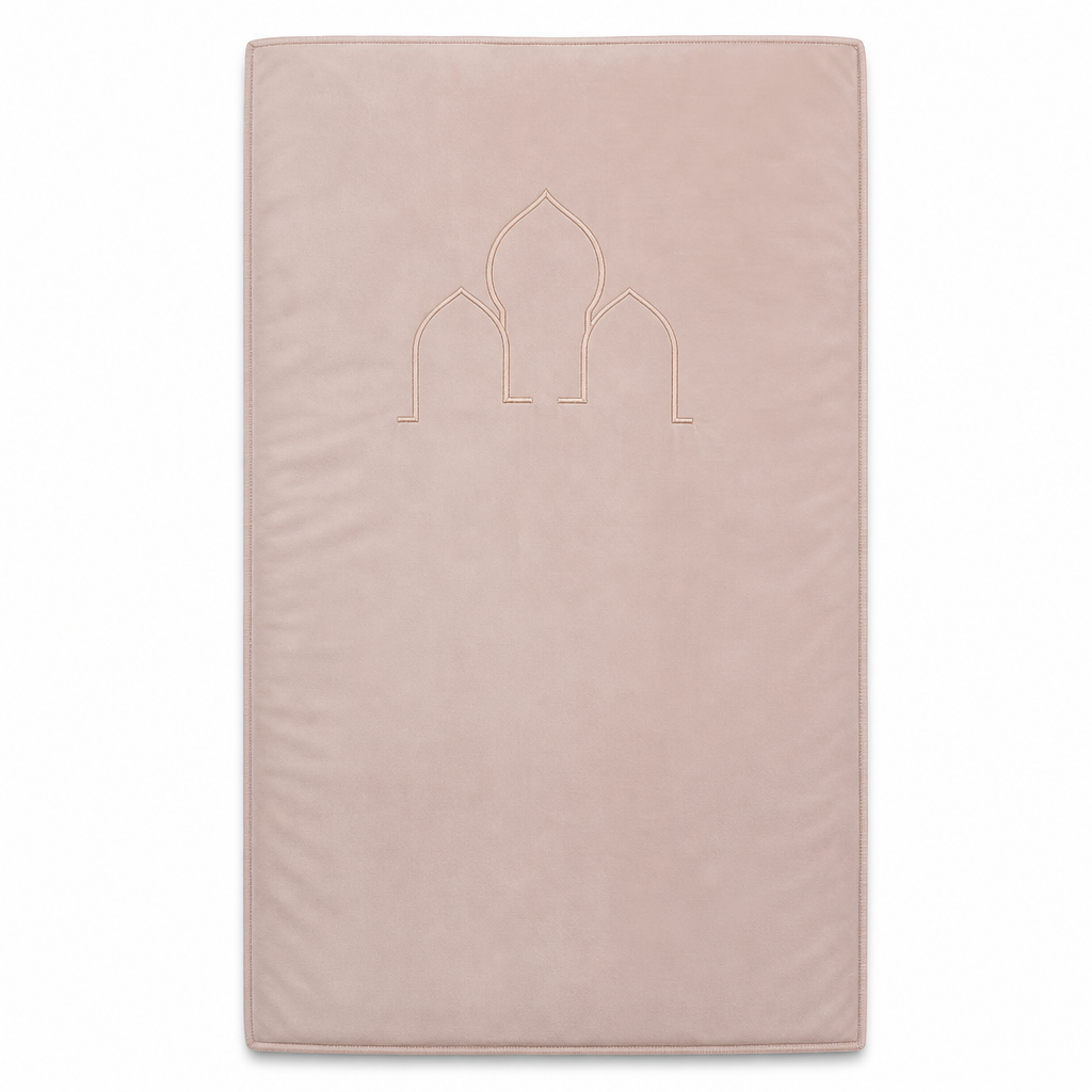 60 Pieces Velvet Foam Prayer Mats with Embroidery, Padded Design, Single Mat