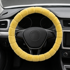 96 Pieces Plush Steering Wheel Covers, Yellow, 40 x 40 x 5 cm, Fits Most Cars