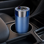 48 Pieces Smart Car Aroma Diffuser with Ambient Light, Blue and Silver Cylindrical Vehicle Fragrance Accessory
