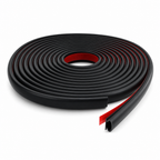 96 Pieces Self-Adhesive Door and Window Weather Sealing Strip, Black and Red, 1 Roll
