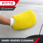 120 Pieces Microfiber Car Wash Mitt, Yellow, 28 x 18 cm
