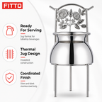 96 Pieces Stainless Steel Insulated Thermal Jug, Silver and Black, 1 Piece