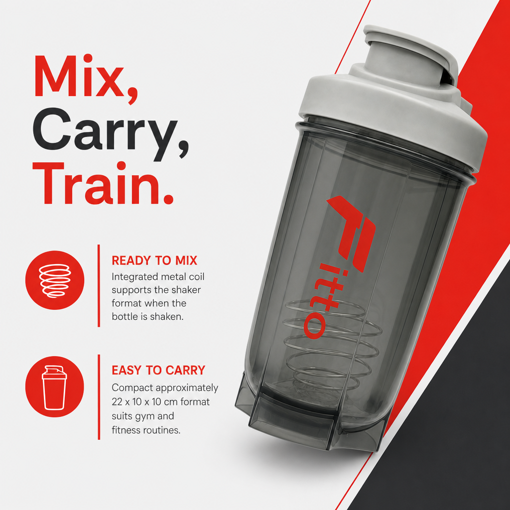 120 Pieces 500ml Shaker Bottle with Mixer Coil, Smoke Gray Sports Water Bottles for Gym and Fitness