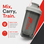 120 Pieces 500ml Shaker Bottle with Mixer Coil, Smoke Gray Sports Water Bottles for Gym and Fitness