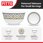 144 Pieces Melamine Rice Bowl, 4 Inch, Floral Pattern, Single Piece
