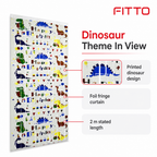 144 Pieces Dinosaur Happy Birthday Foil Fringe Curtain, 2 m Party Backdrop