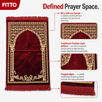 96 Pieces Jumbo Prayer Mats, Turkish Style, 80 x 120 cm, Fringed Edges