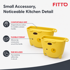 120 Pieces Yellow Silicone Pot Handle Clips, Animal Design, 2-Piece Set for Cookware Handles