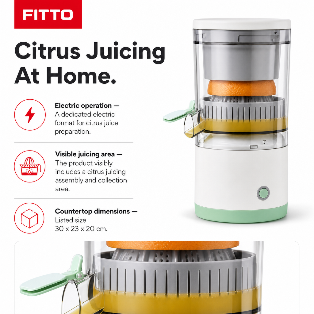 72 Pieces Electric Citrus Juicers, White and Green, 1 Piece, Countertop Juice Extractor