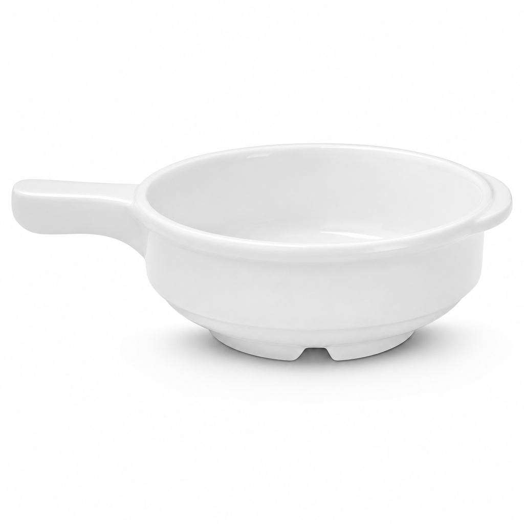 120 Pieces White Round Soup Bowl with Handle, 4 in, 1 Piece