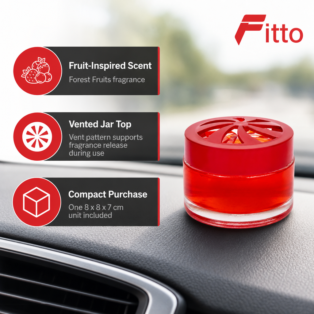 72 Pieces Fresh Gel Air Freshener, Forest Fruits Scent, Red Jar, 8 x 8 x 7 cm