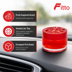 72 Pieces Fresh Gel Air Freshener, Forest Fruits Scent, Red Jar, 8 x 8 x 7 cm